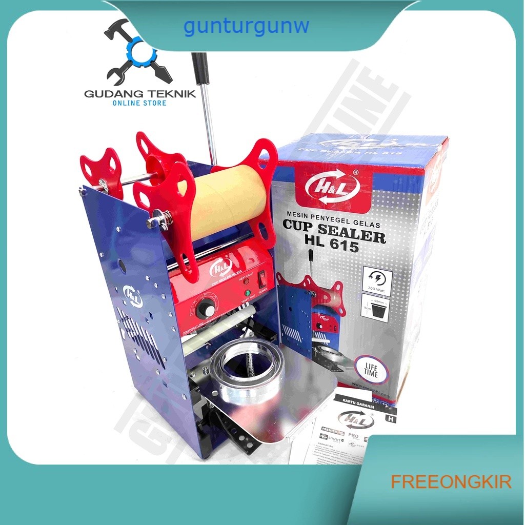 Mesin Cup Sealer Pres Gelas Plastik HNL H&L HL615 / Mesin Penyegel Pres Gelas Minuman Plastik Jus Bo