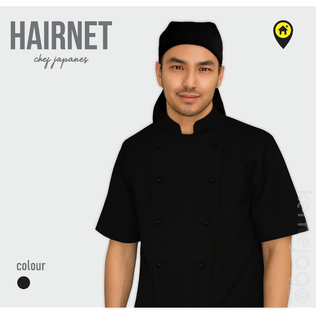 Topi chef jepang, Topi koki dewasa, chef hat, hairnet, topi koki memasak