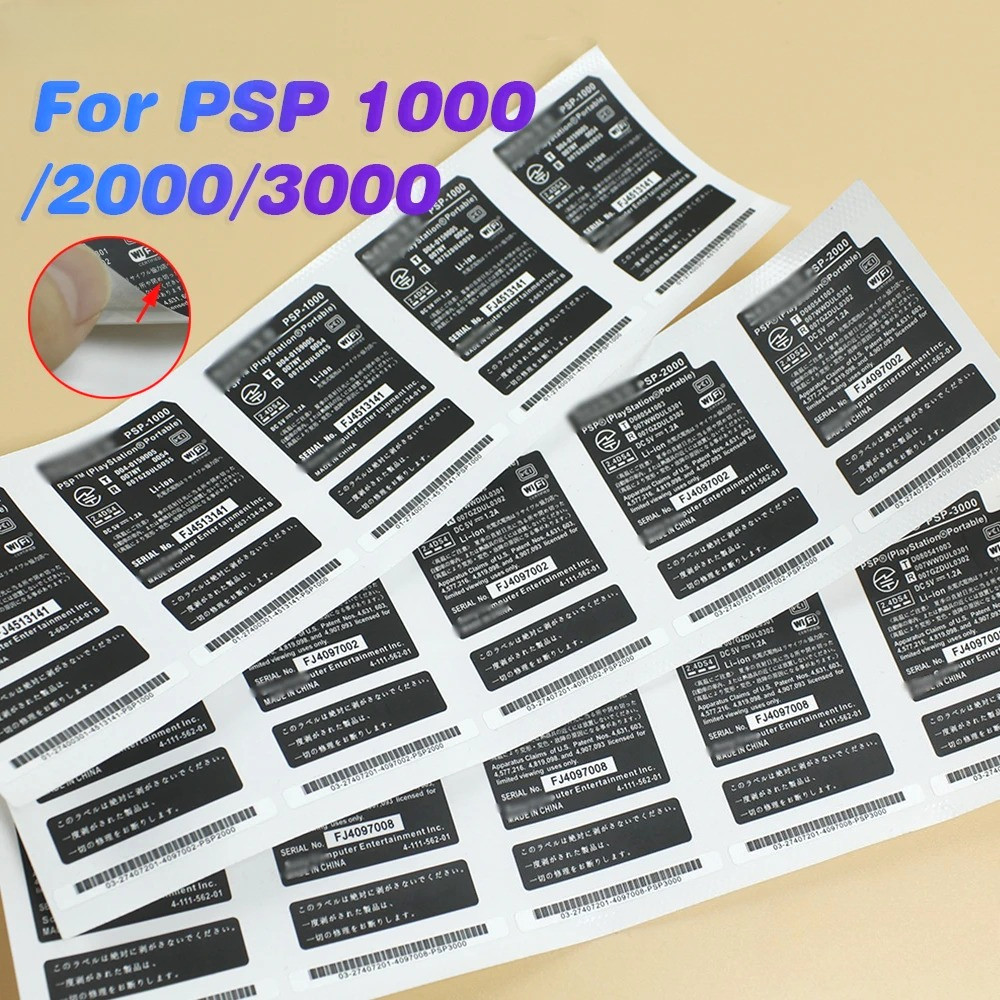 1pcs Stiker Label Garansi Gudang Baterai JP / US / HK / Versi Pengganti Label Kode Batang untuk PSP 