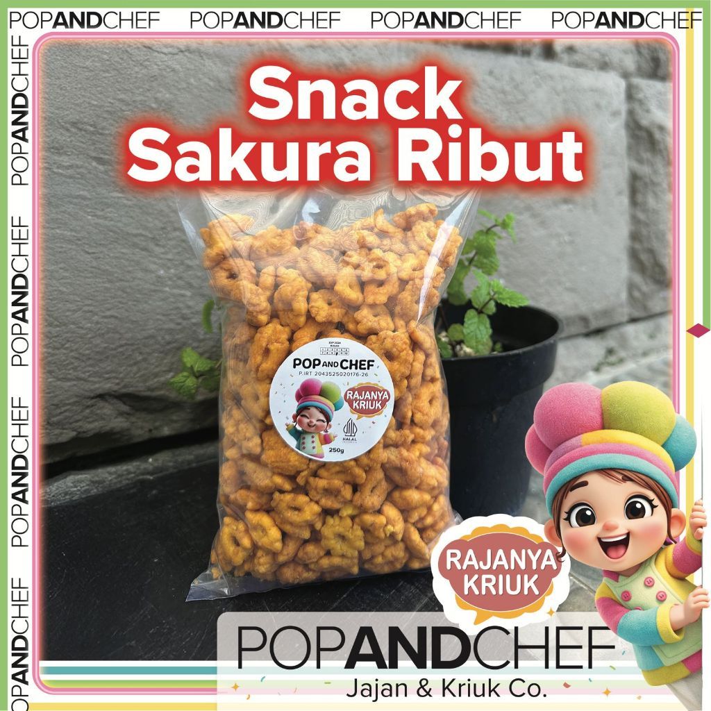 [POPANDCHEF] PILUS SNACK SAKURA RIBUT SNACK JADUL - GURIH ASIN RENYAH