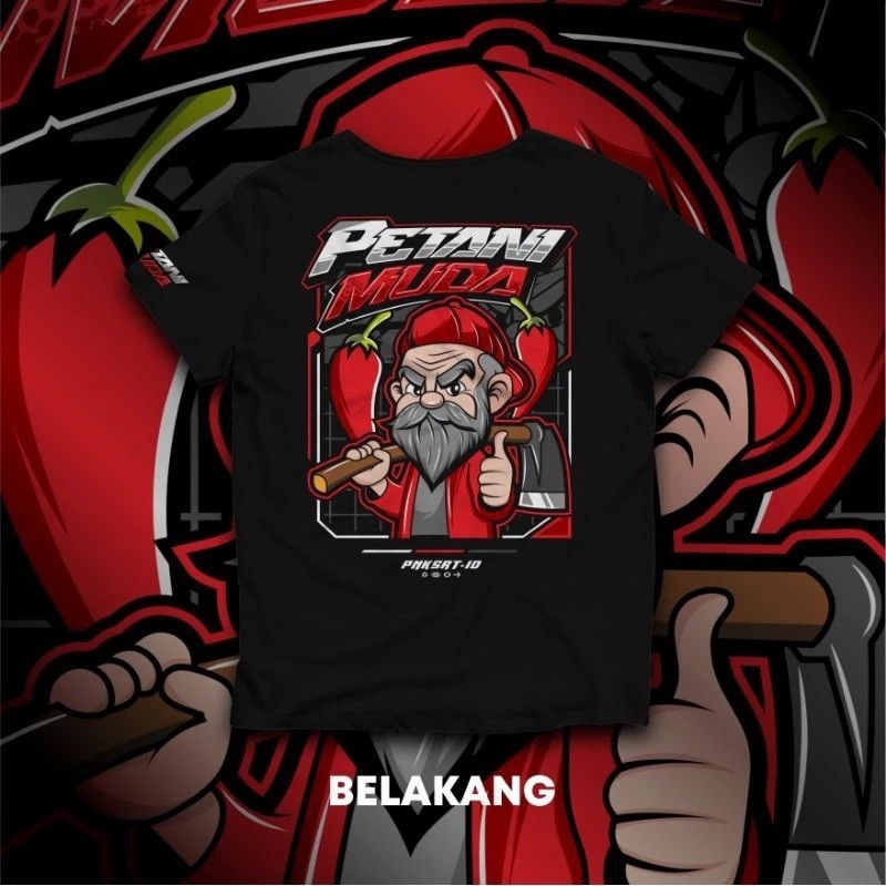 KAOS PETANI MUDA KAOS CABAI RAWIT  KAOS PREMIUM - BAJU PETANI MUDA