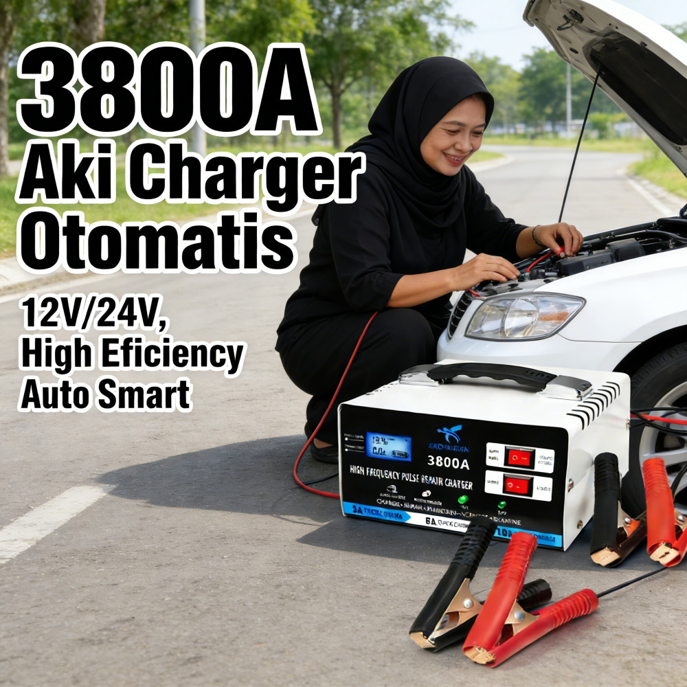 Aki Charger 3800A Mobil Otomatis 24V/12V Aki