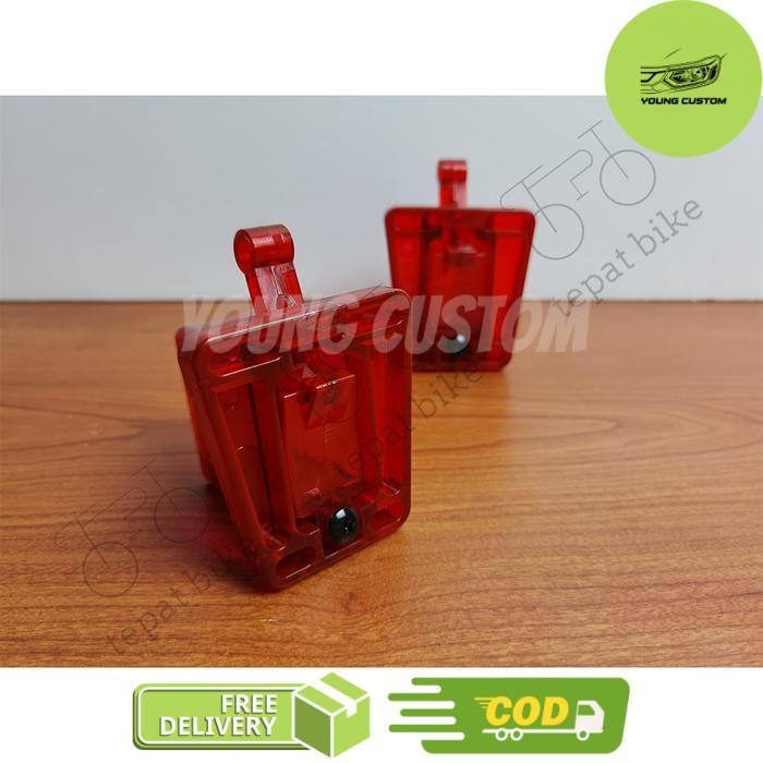 Front block atau dudukan tas depan brompton dahon pikes 3sixty - Merah -young