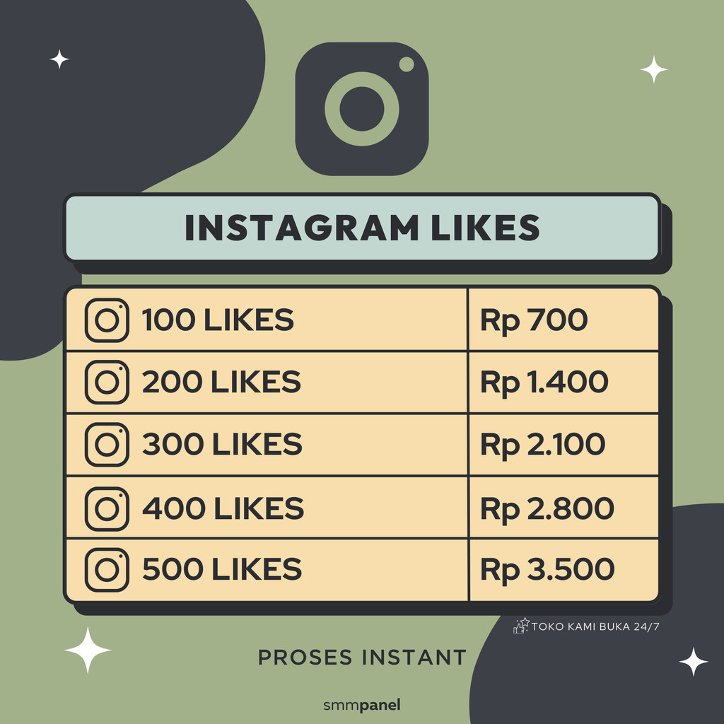 Likes Postingan Like Instagram Likes Post Reels IG Menambah Suka Instagram Permanen