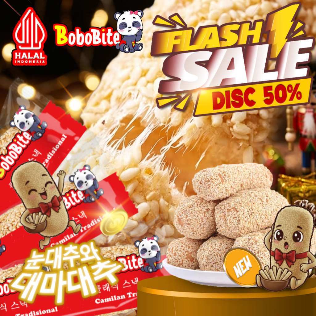 COD Makanan Ringan BoboBite Grosir Bola Wijen Manco Kiloan Murah untuk Reseller & Paket Snack renyah