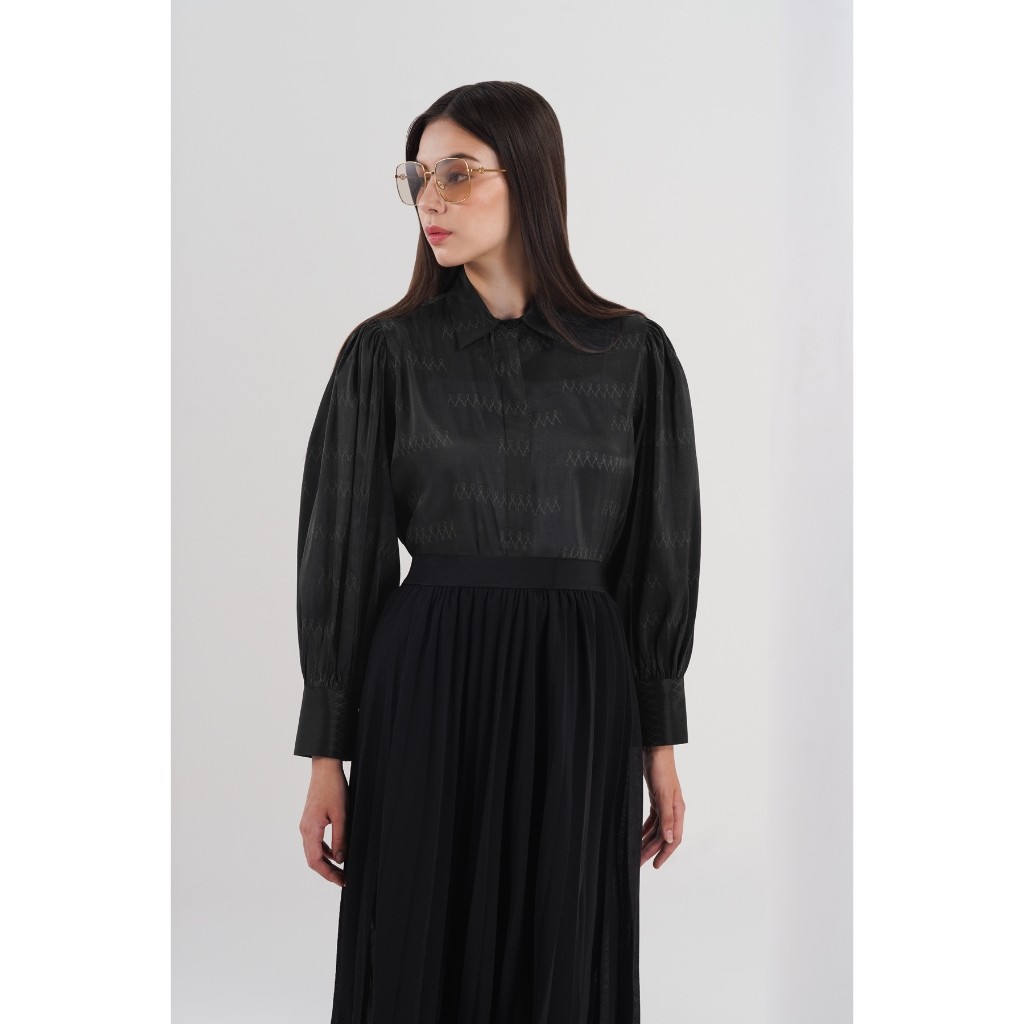 Benang Jarum - Khanum Organza Shirt - Black