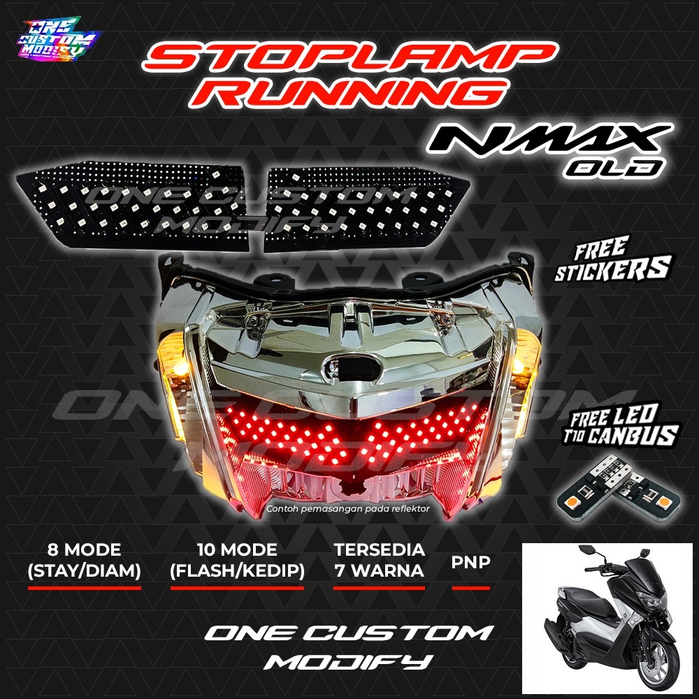 FRANCISS.ID STOPLAMP RUNNING NMAX OLD MODE AUTOMATIS MANUAL LAMPU LED REM BELAKANG VARIASI ONE CUSTO