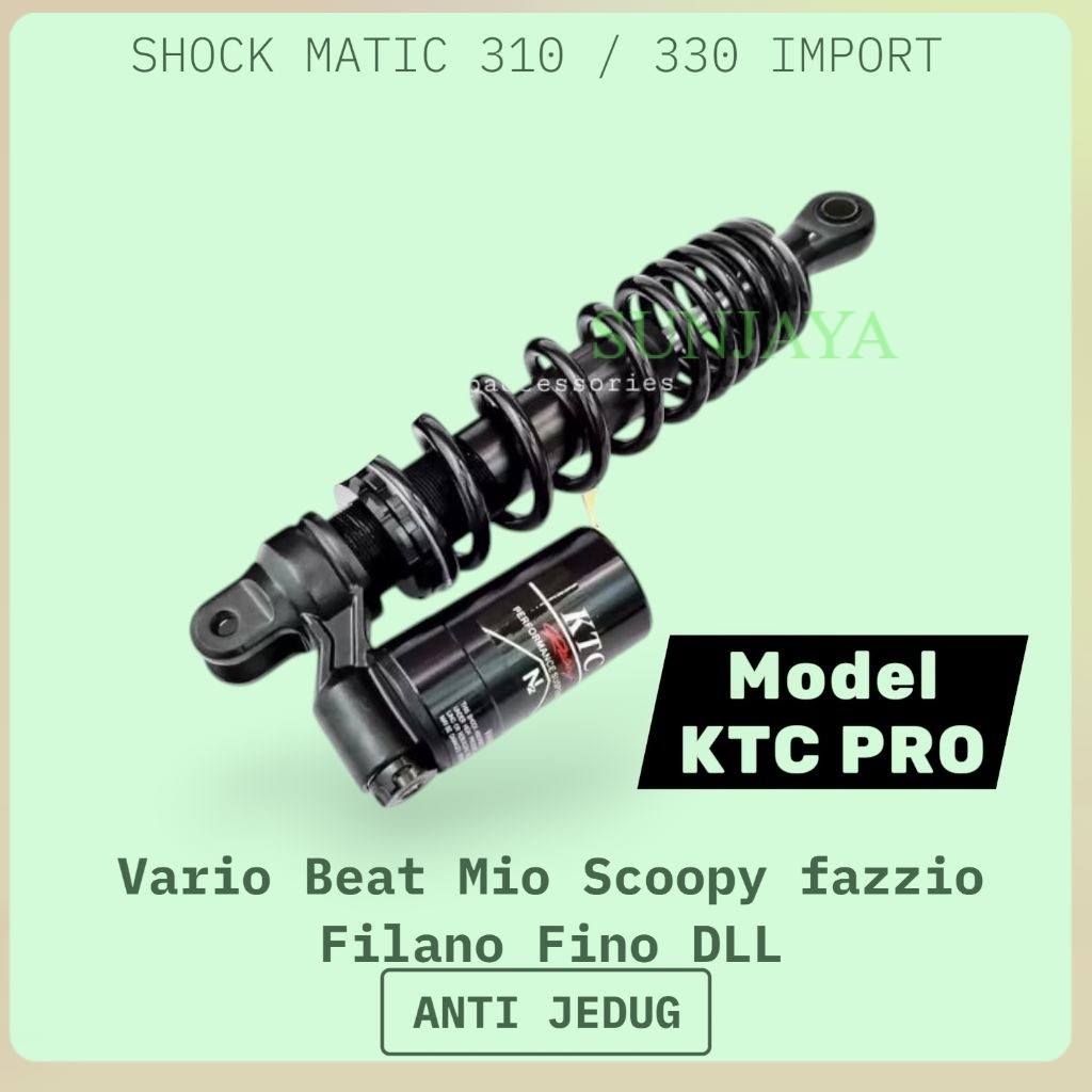 Shockbreaker racing shock tabung bawah KTC Extreme edition  310mm 330mm Vario Beat Scoopy Fino Genio