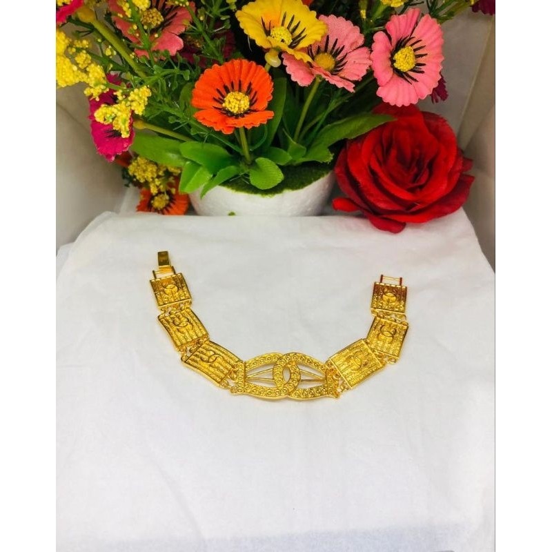 COD Gelang Tangan Dubai Gold Titanium Elegan Emas