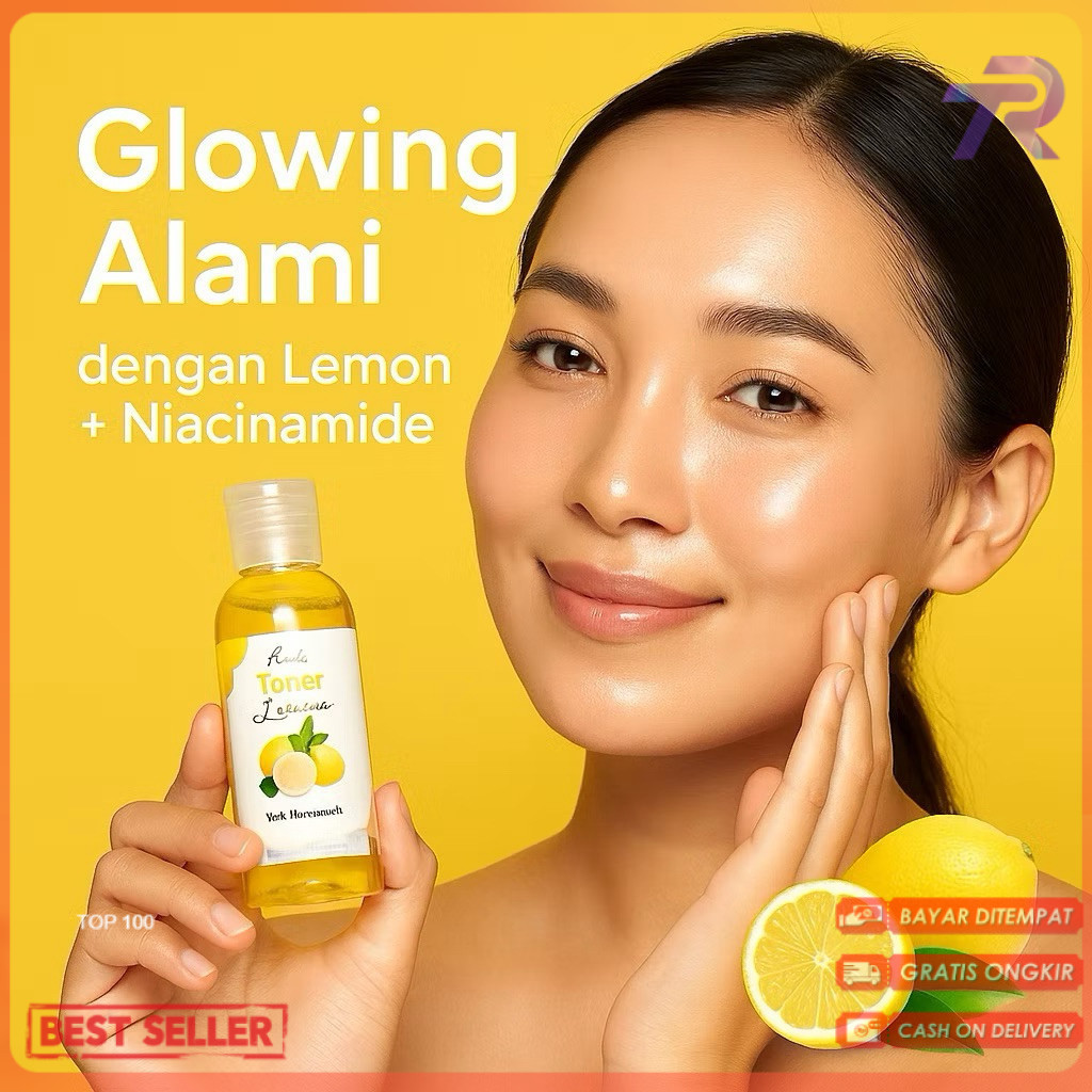 TR - Toner Pelicin wajah Ekstrak lemon glowing toner lemon 100% original