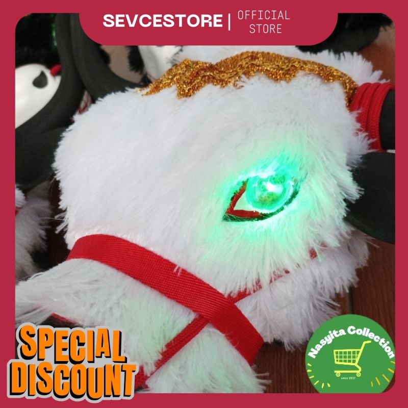 Mainan Banteng Anak Bahan Spon - Bantengan Mberot Bulu Rasfur Mata Nyala - Dolls, Toys BP