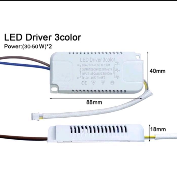 Travo led driver lampu hias 3 warna - 30-50watt