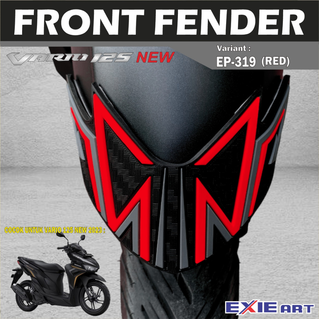 PROMO!! FRONT FENDER PROTECTOR HONDA VARIO 125 FI 2023 NEW - AKSESORIS MOTOR VARIO 125 NEW