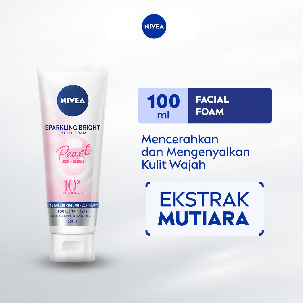 Nivea Sparkling Bright Facial Foam Pearl Micro Serum - Pembersih Wajah Mencerahkan