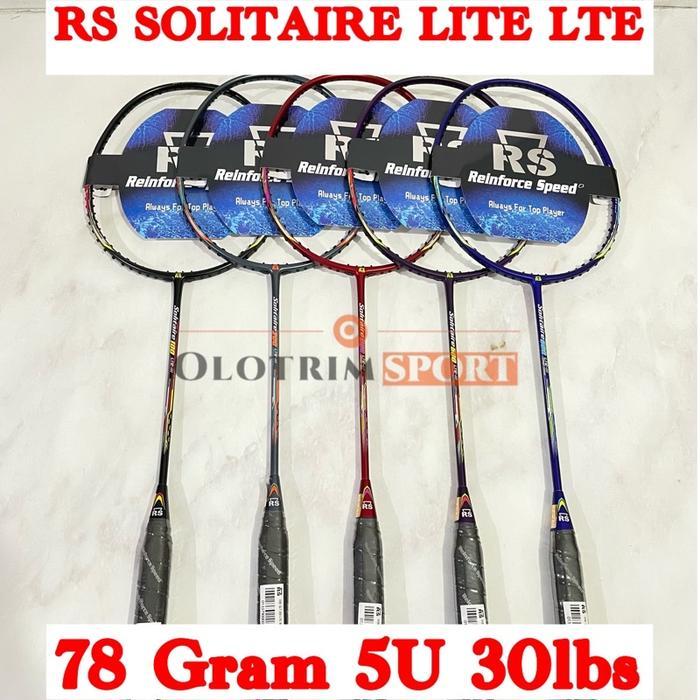 Raket Badminton RS Solitaire Lite ii 78gr 5u 30lbs Original - Batangan, SLT 100 Black Lime