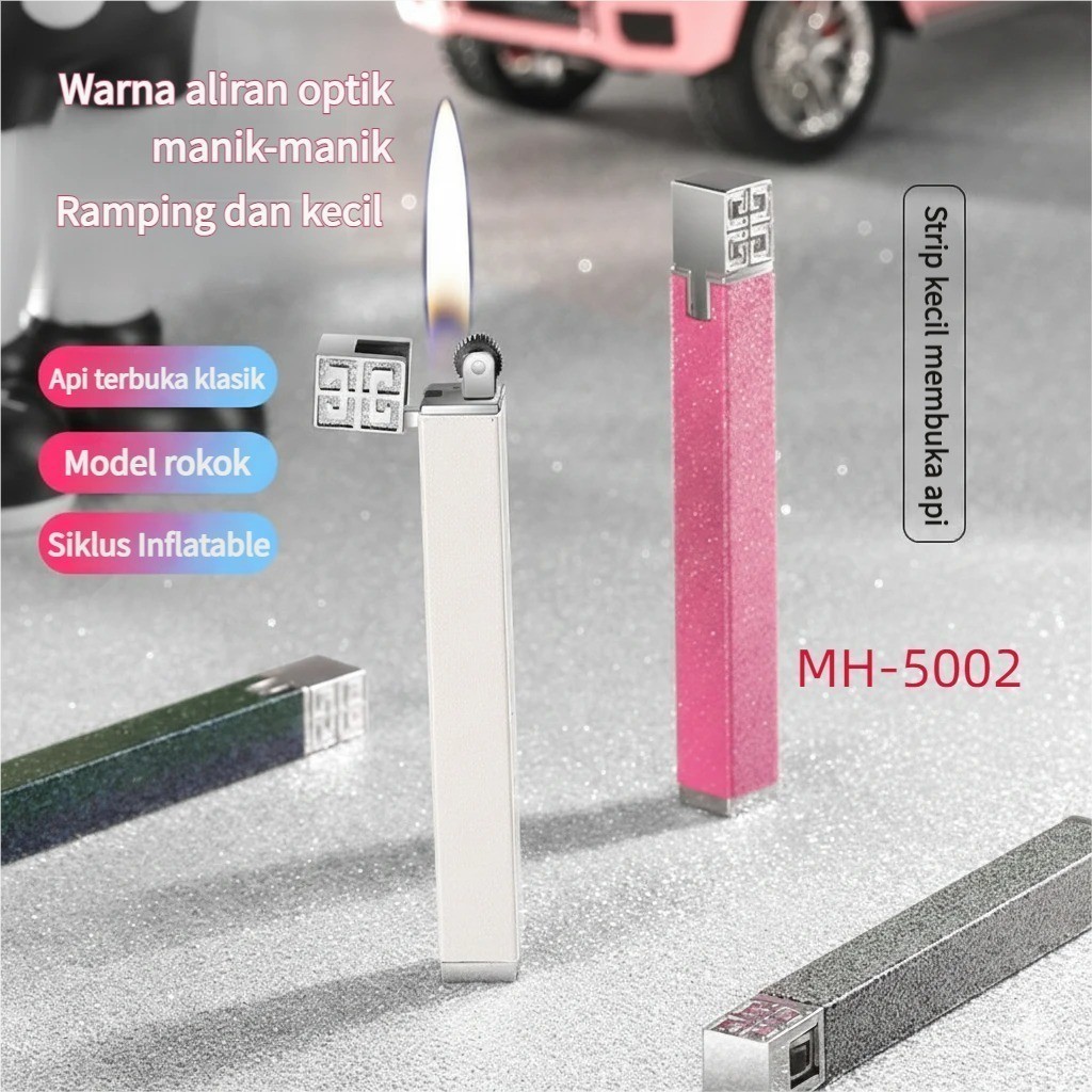 Vapa Zipp, , , Lighter Korek Api MH-5002 Simpel Segi Empat Kecil Isi Ulang Gas -Korek Api Unik Murah