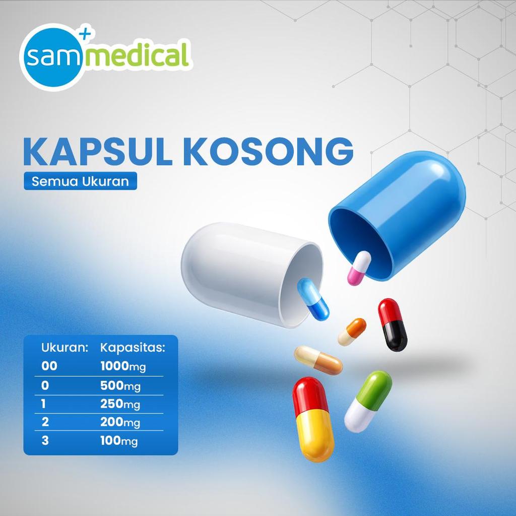Kapsul Kosong No. 00 / Cangkang kapsul kosong / Kapsul kosong isi 1000 Pcs