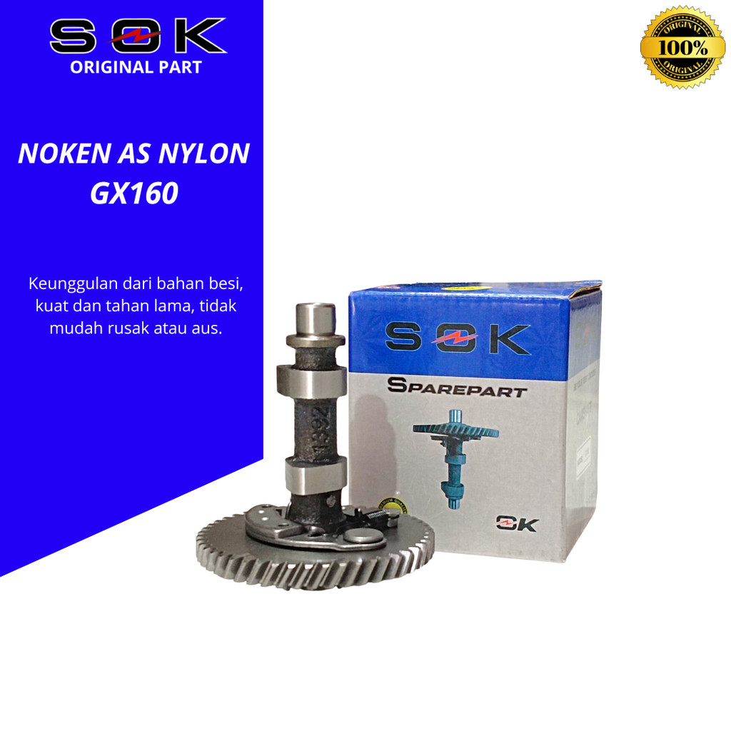 Noken As Campshaft GX160 GX200 GX390 BESI Gear campshaft GX160 GX200 GX390 BESI