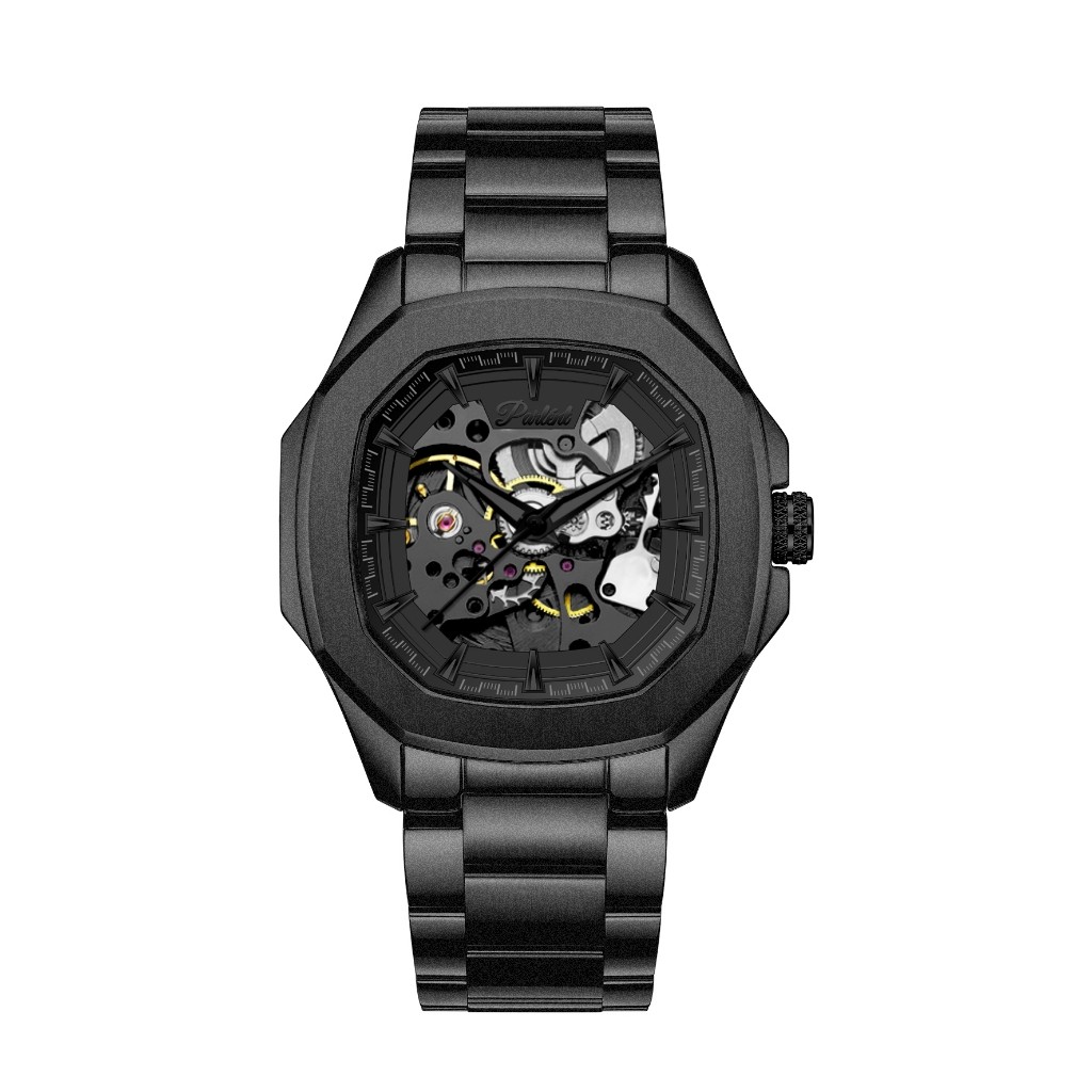 Parlent Gallant Phantom Steel - Jam Tangan Pria 42mm, Automatic Movement, Waterproof 5ATM (50M), Sta