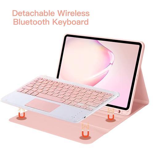 iPad 10 2022 A2757 A2777 A2696 Keyboard Touchpad Trackpad Case Pink - Hitam