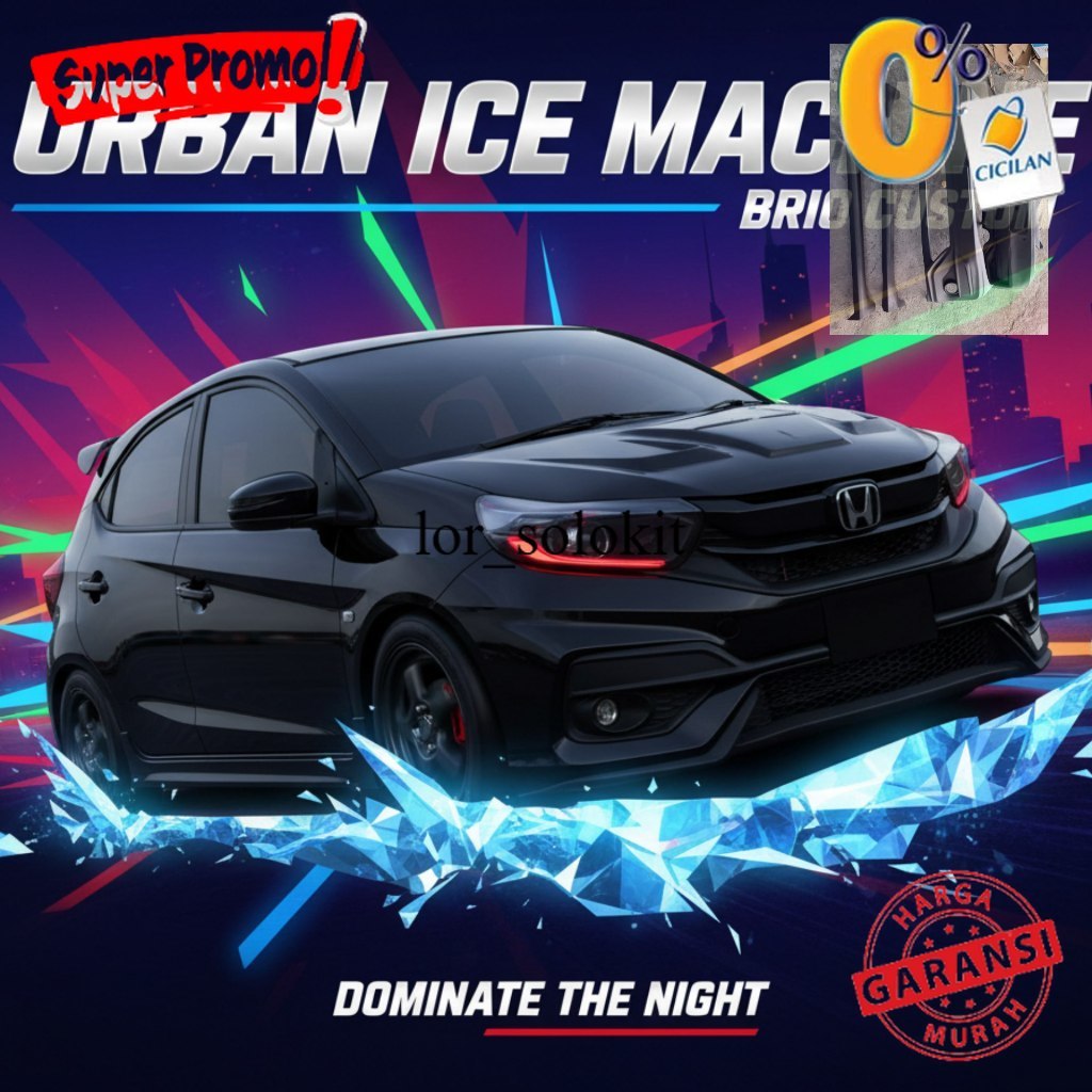 Aksesoris Honda Brio RS 2012-2017 Bumper Set Upgrade New Gk5