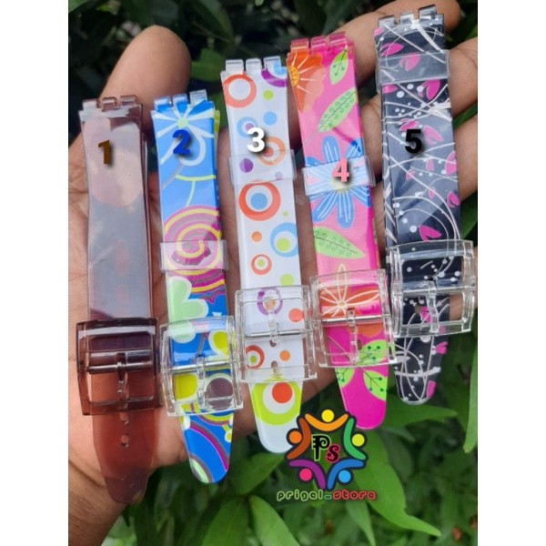 Strap Tali Jam Tangan Swatch 17mm Motif Slim