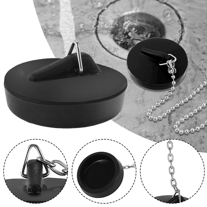 Sink Plug Universal Rubber Drain Stopper with Round Beaded ain Bath Sink Drain Stopper Plug for Bath