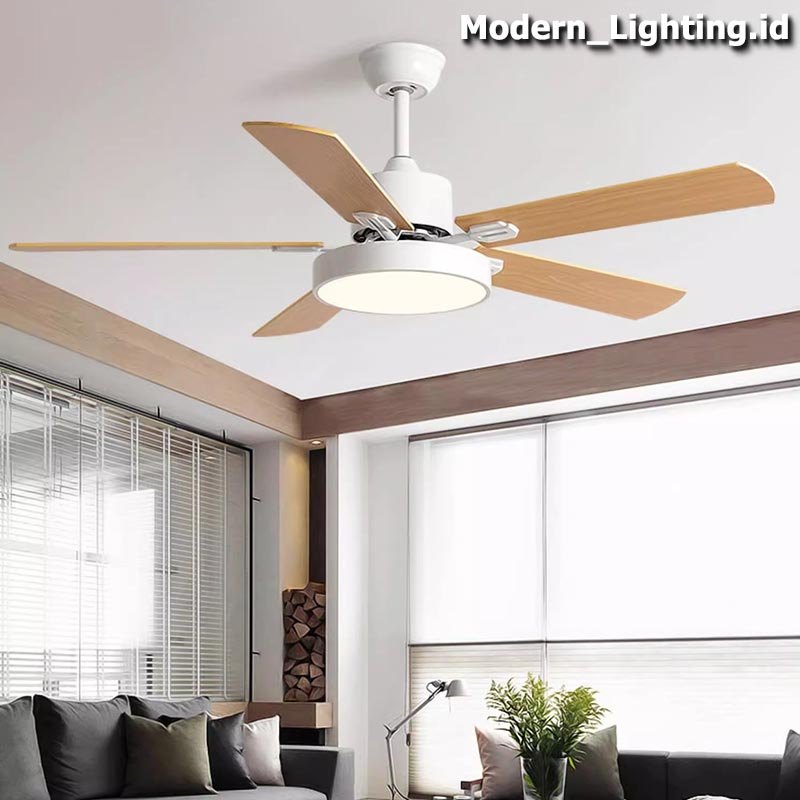 LAMPU_MODERN Kipas Lampu Angin Remote Control Lampu Kipas Angin Gantung Plafon Lampu Kipas Plafon Ru