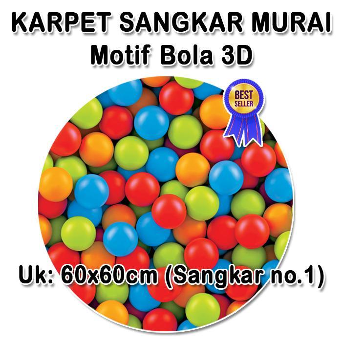 Karpet Motif Bola 3D - Sangkar Murai - Kacer - C Ijo - SANGKAR NO.1