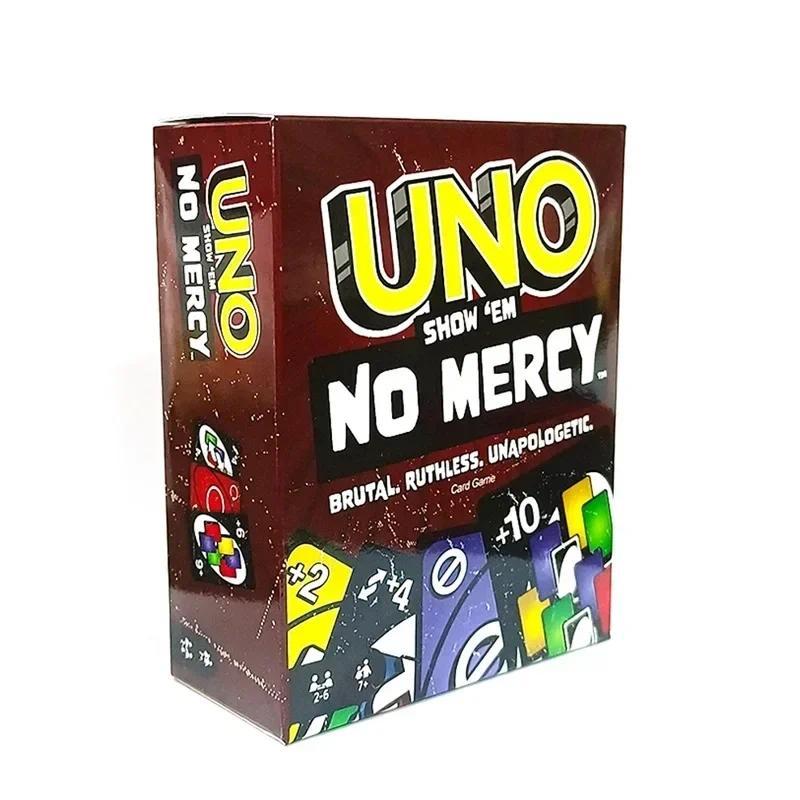 Games UNO NO MERCY Card Game for Family Night Featuring Tv Show Themed Graphics and a Special Rule f