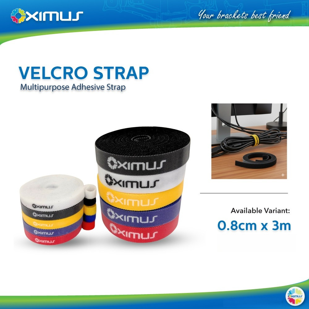 Oximus Velcro Cable Tie Strap Cable Desk Peralatan Management Organizer Pengikat Kabel flexible Idea