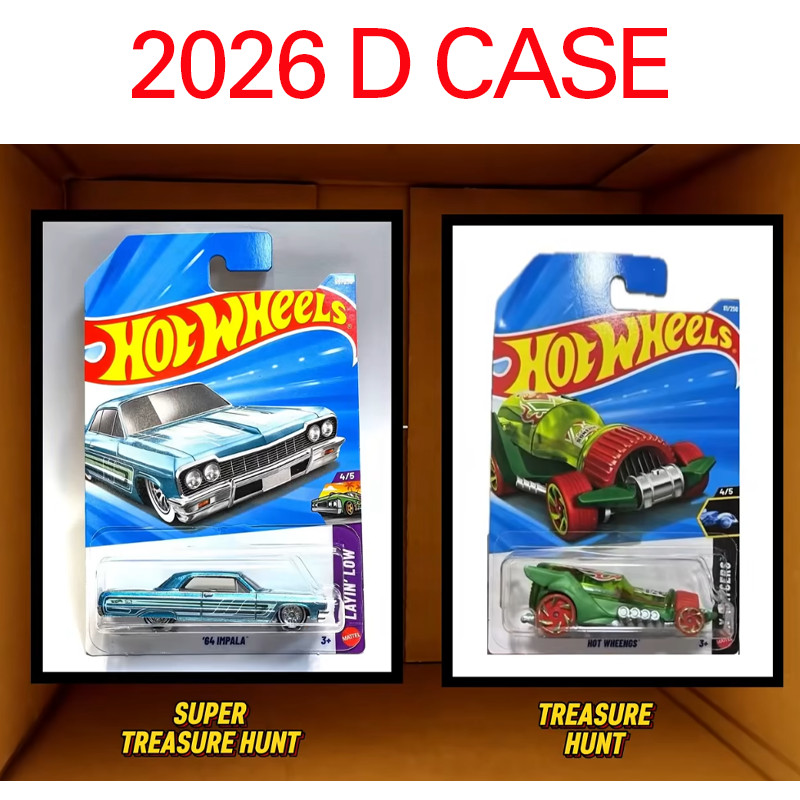 Mattel Hot Wheels 1/64  2026 D Case  Ferrari 12Cilindri Impala el segundo coupe Visa cash app racing