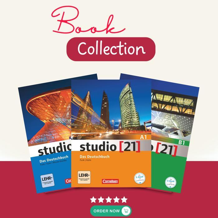 KOLEKSI BUKU CETAK - Buku belajar Bahasa Jerman - Studio [21] A1 A2 B1 Deutschbuch - Level A1
