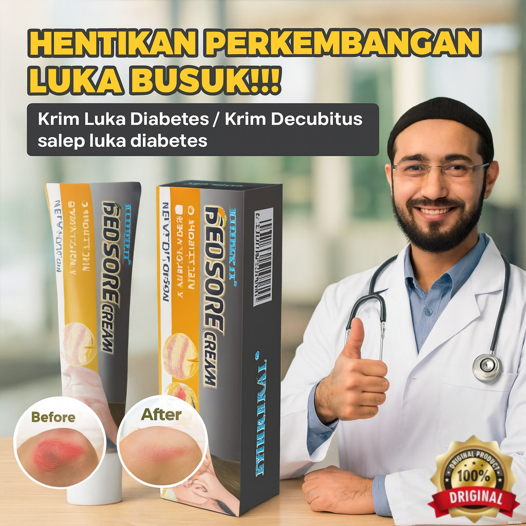 [Asli Beli 1 Gratis 1]Krim Perawatan Luka Diabetes/salep Luka Baring/perawatan Nekrosis Kulit Pada L