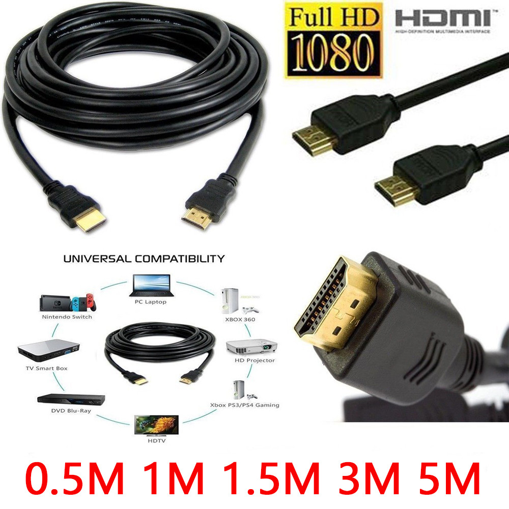 HDmi Cable 0.5M 1M 1.5M 3M 5M HD 4K 1080P High Speed HDMI To HDMI Adapter For Lcd Dvd HDtv Ps3 Mytv 