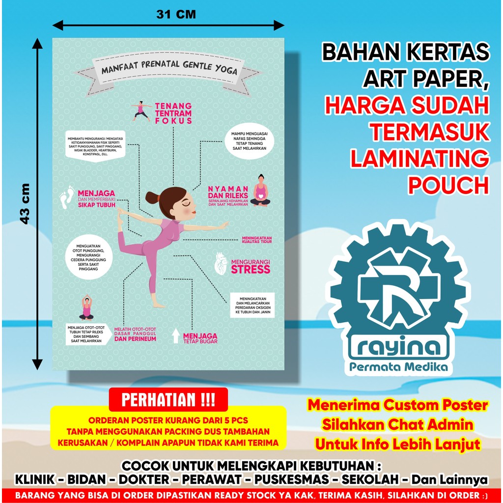 Poster MANFAAT PRENATAL GENTLE YOGA