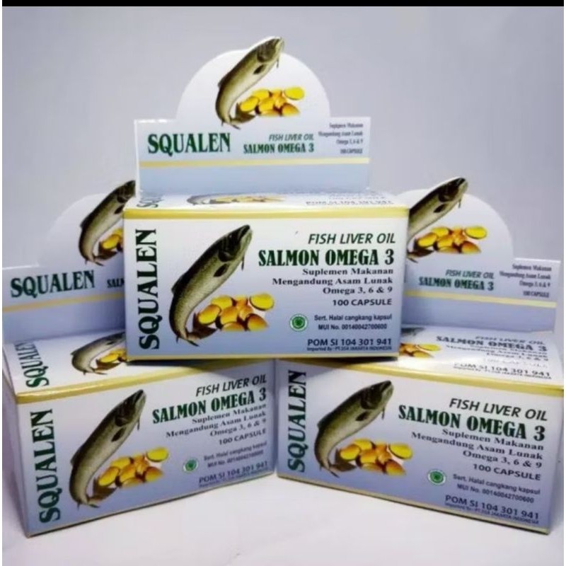 Squalen Fish Liver Oil Salmon Omega 3 GROSIRPINKY