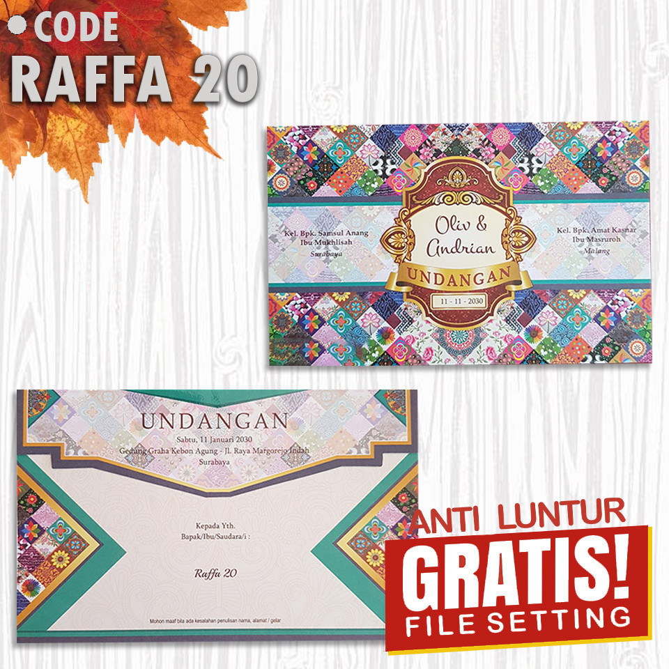 Blangko Undangan  RAFFA 20     bogor Invitation