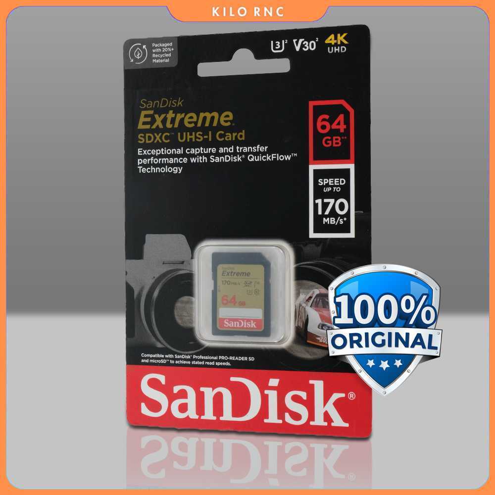 SanDisk Extreme SDXC UHS-I Card V30 U3 Class - SDSDXV