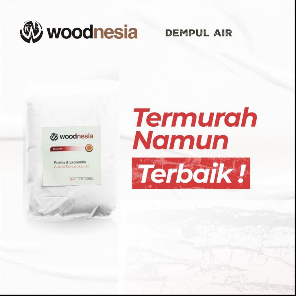 Dempul putih Kayu 500 gram Pakai Air Water Based Kayu woodnesia