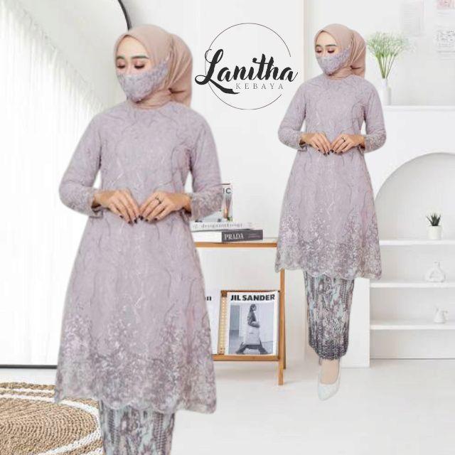 Setelan Kebaya Tunik Brokat Tille Kebaya Tunik Kebaya Modern Kebaya Wisuda Kebaya Kondangan Set Keba