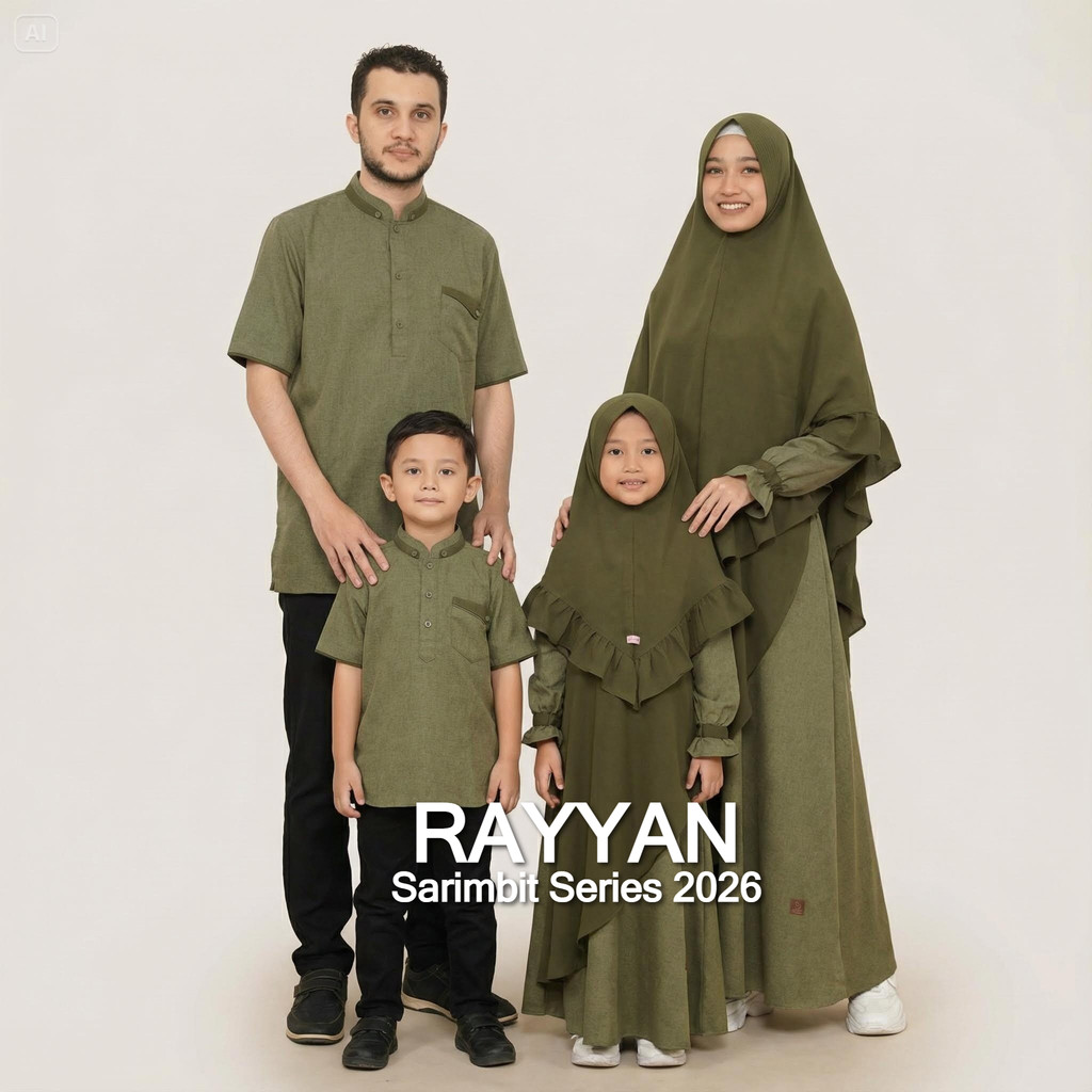 Arra Sarimbit Couple Lebaran Keluarga Baju Family Muslim Rayyan Army