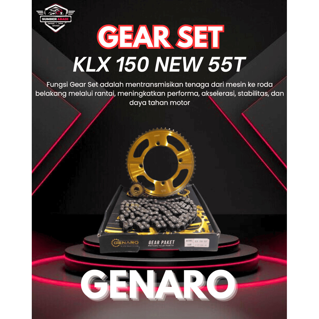 Genaro Gear Set KLX 150 55T