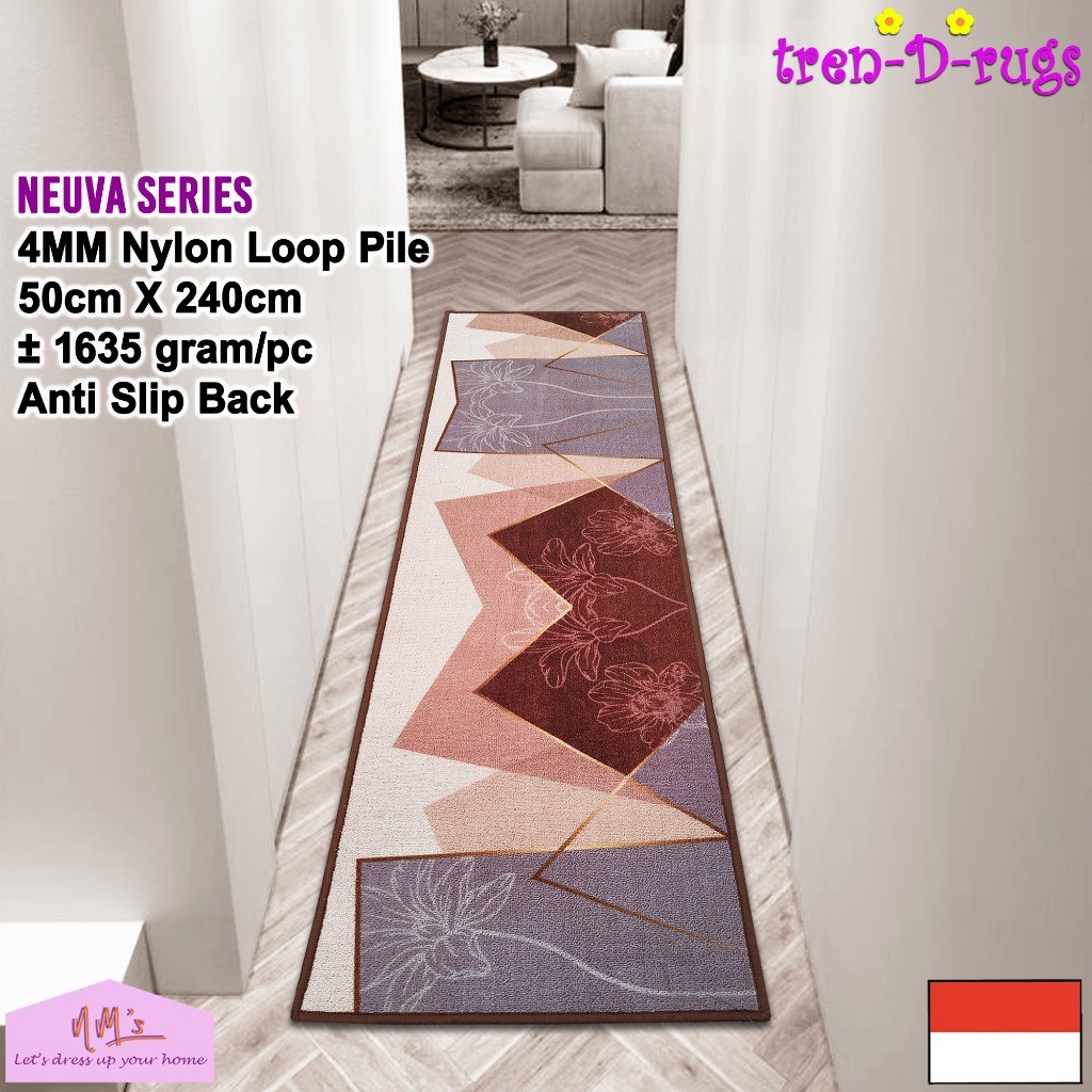 TERLARISTren-D-rugs Keset kaki eropa modern alas dapur panjang lorong runner anti slip 50 cm x 240 c