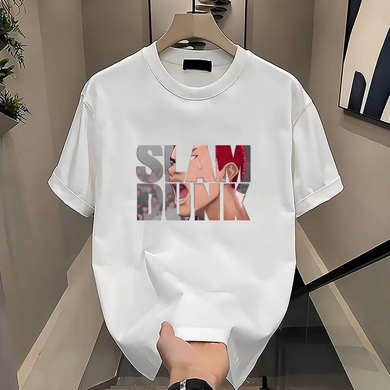 COD **Kaos Atasan Retro Modis Pria & Wanita Bahan Katun Murni Lebar Serbaguna Sehari-hari,Baju pria