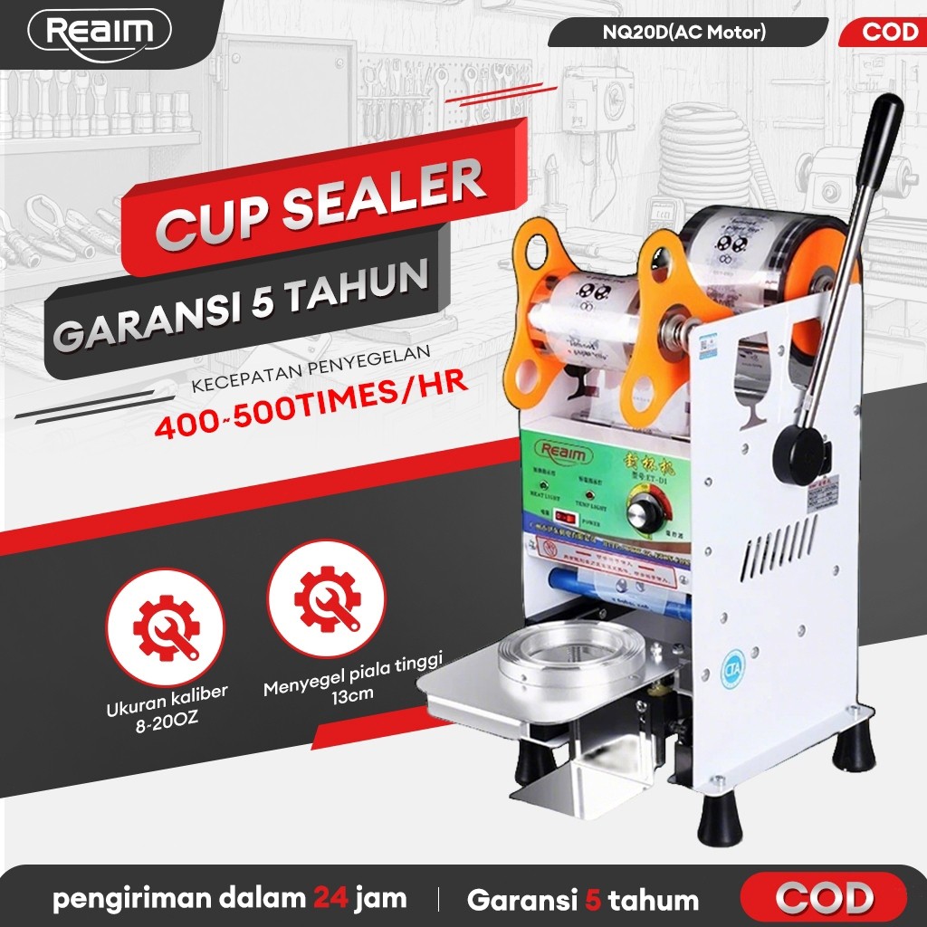 Reaim Mesin Cup Sealer Mesin Cup Press 8-20 Oz Original Mesin Press Cup Mesin Press Gelas Plastik Se