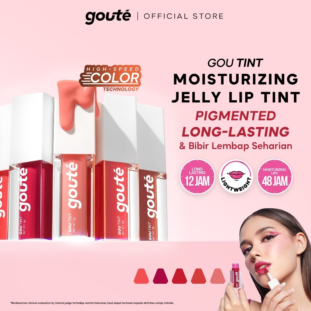 Goute Moisturizing Lip Tint | Goutint lightweight | Ringan Tidak Lengket | YN COSMETIC