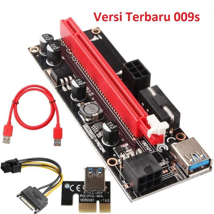 Riser PCIE 1x to 16x USB3.0 Card For Mining High Quality - Ver 009S