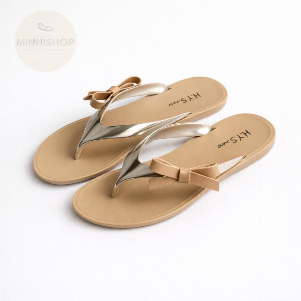 Sandal Wanita Teplek Jepit Pvc Glossy Lentur Ringan Nyaman Jelly - Ukuran Lokal FARIZA