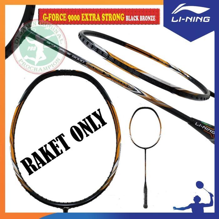 LINING G FORCE 9000 EXTRA STRONG RAKET LINING RAKET BADMINTON ORIGINAL - BLACK BRONZE